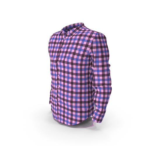 Camisa Masculina Xadrez Rosa, Azul e Marrom