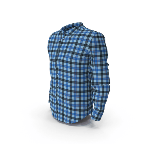 Camisa Masculina Xadrez Azul e Verde