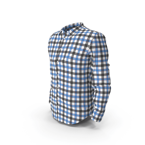 Camisa Masculina Xadrez Azul e Gray